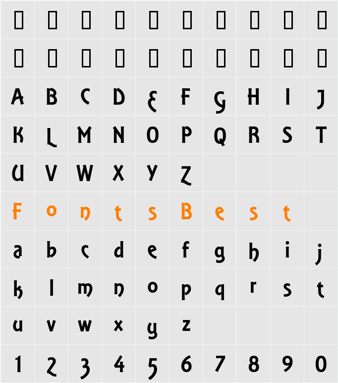 Equinox ICG Character Map