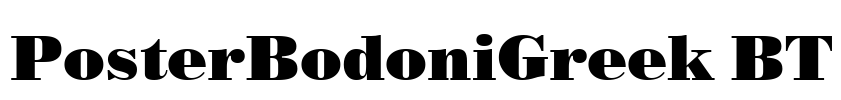 PosterBodoniGreek BT Font Image