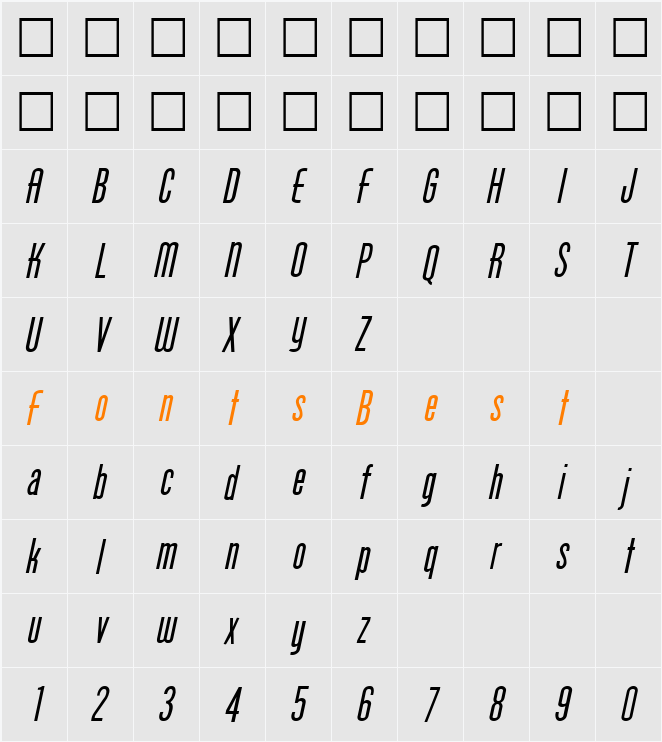Protege Character Map