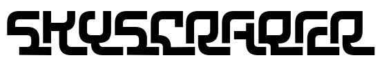 SKYSCRAPER Font Image