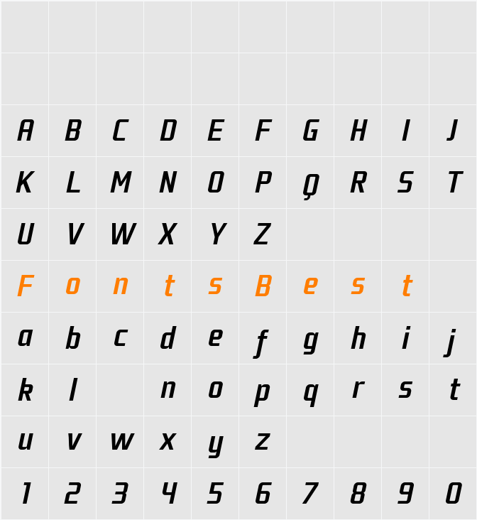 Fragma Character Map
