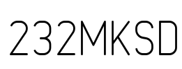 232MKSD Font Image