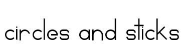 circles and sticks Font Image
