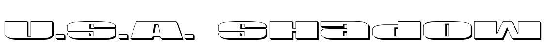 U.S.A. Shadow Font Image