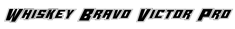 Whiskey Bravo Victor Pro Font Image