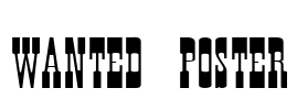 Wanted Poster Font Image