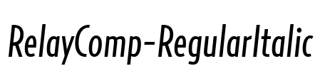 RelayComp-RegularItalic Font Image