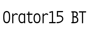 Orator15 BT Font Image