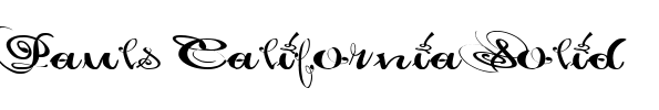 Pauls California Solid Font Image