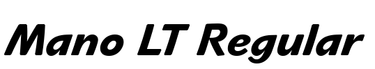 Mano LT Regular Font Image