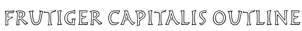 Frutiger Capitalis Outline