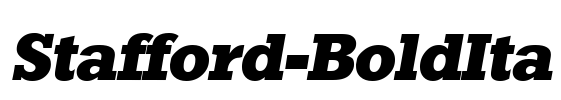 Stafford-BoldIta Font Image