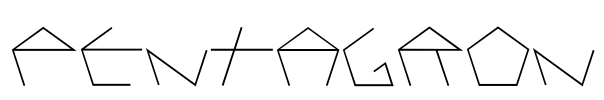 PENTAGRON Font Image