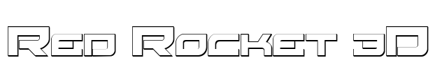 Red Rocket 3D Font Image