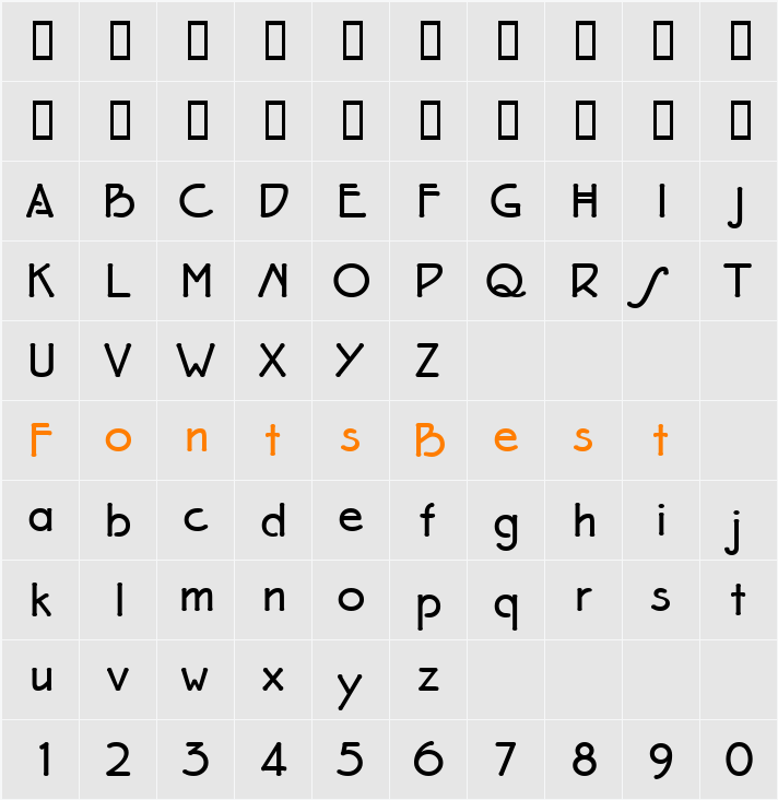 594-CAI978 Character Map