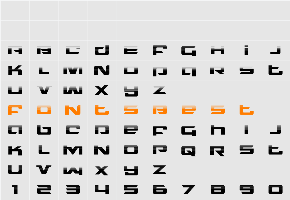 Northstar Half-Tone Character Map