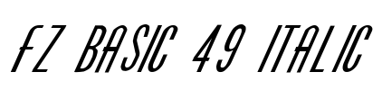 FZ BASIC 49 ITALIC Font Image