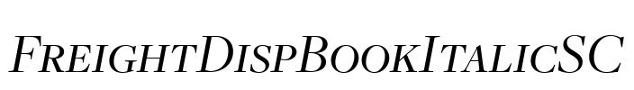 FreightDispBookItalicSC Font Image