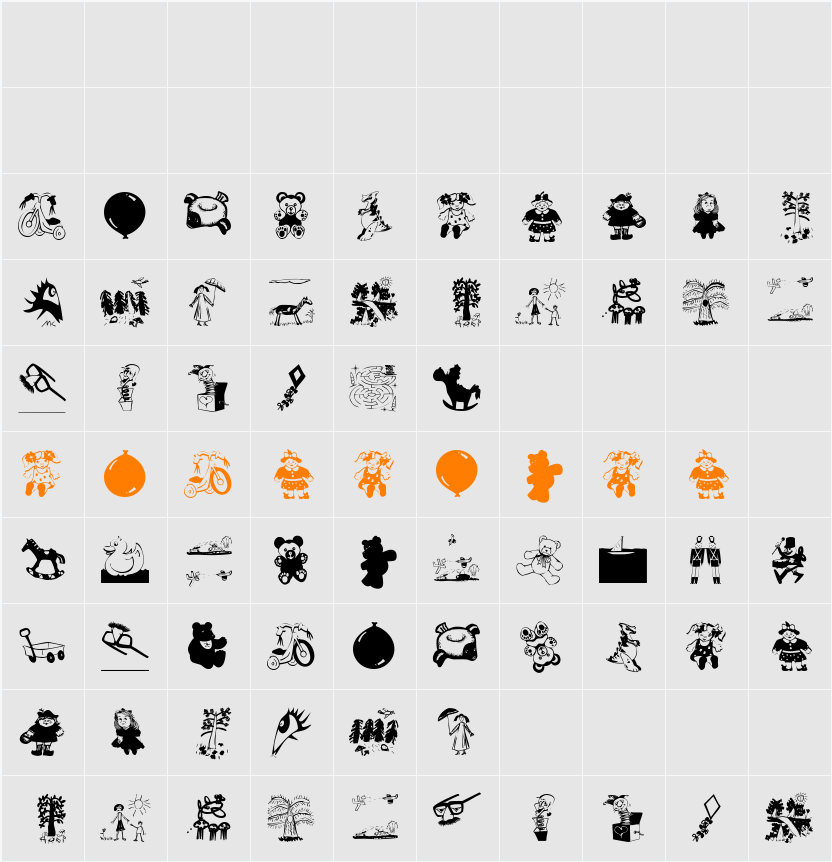 KidsStuffAdded Character Map