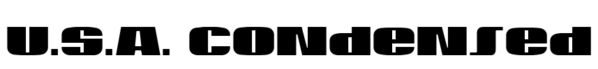 U.S.A. Condensed Font Image