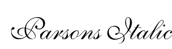 Parsons Italic Font Image