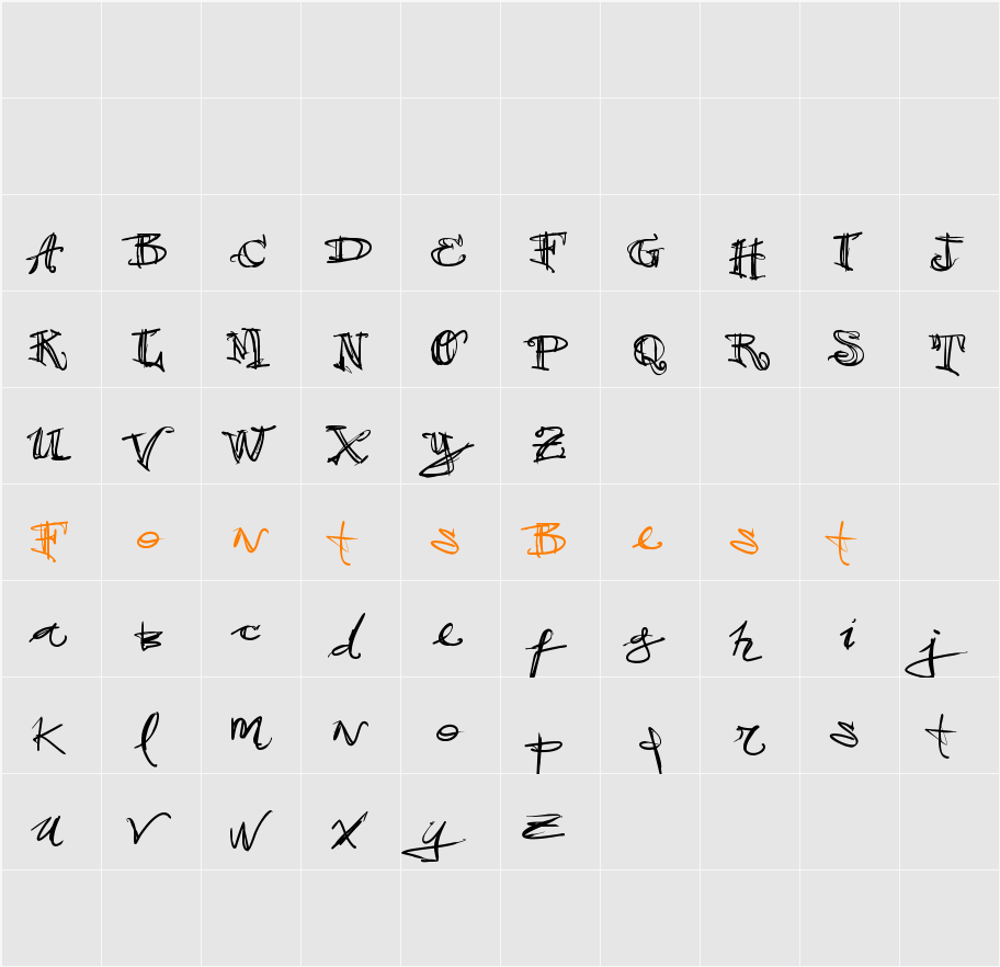 vtks 38 Character Map
