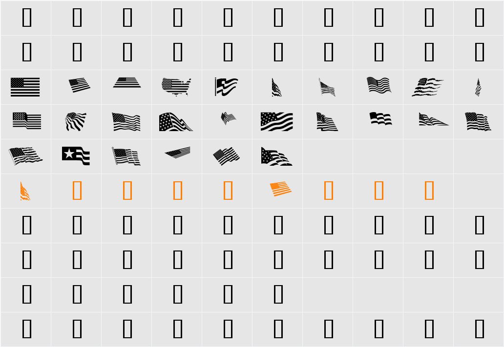 Look for America Character Map
