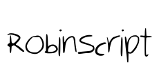 RobinScript Font Image