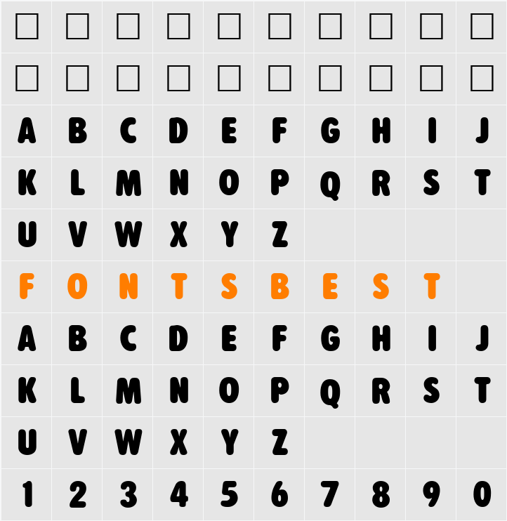 T Character Map