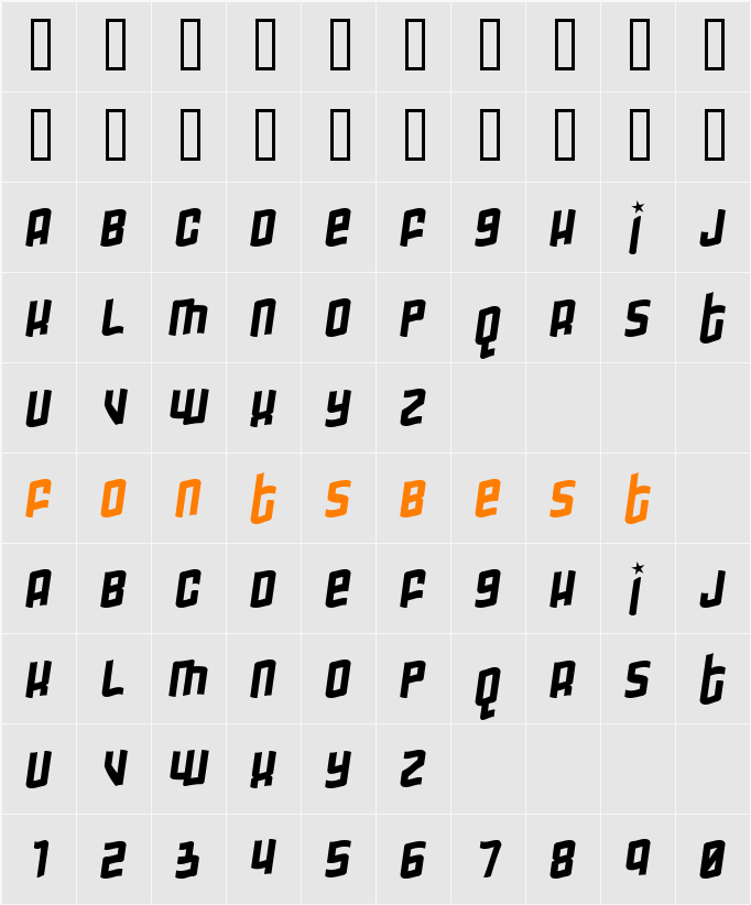 Gimmicky Character Map