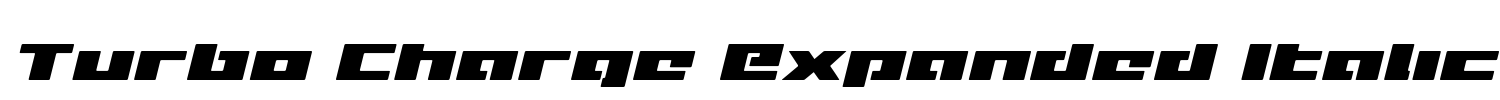 Turbo Charge Expanded Italic