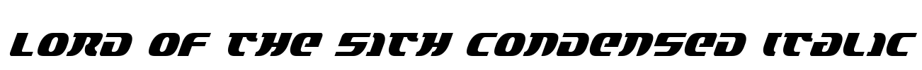 Lord of the Sith Condensed Italic