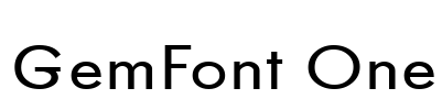 GemFont One Font Image