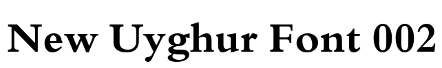 New Uyghur Font 002 Font Image