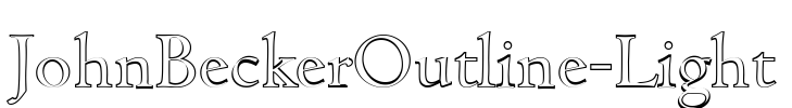 JohnBeckerOutline-Light Font Image