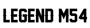Legend M54 Font Image