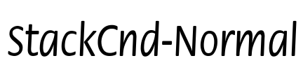 StackCnd-Normal Font Image