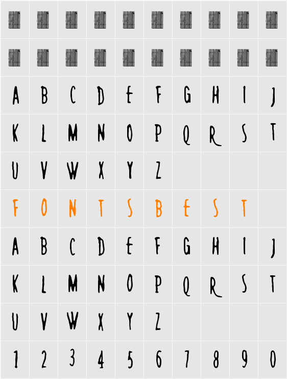 Rush Minute Character Map