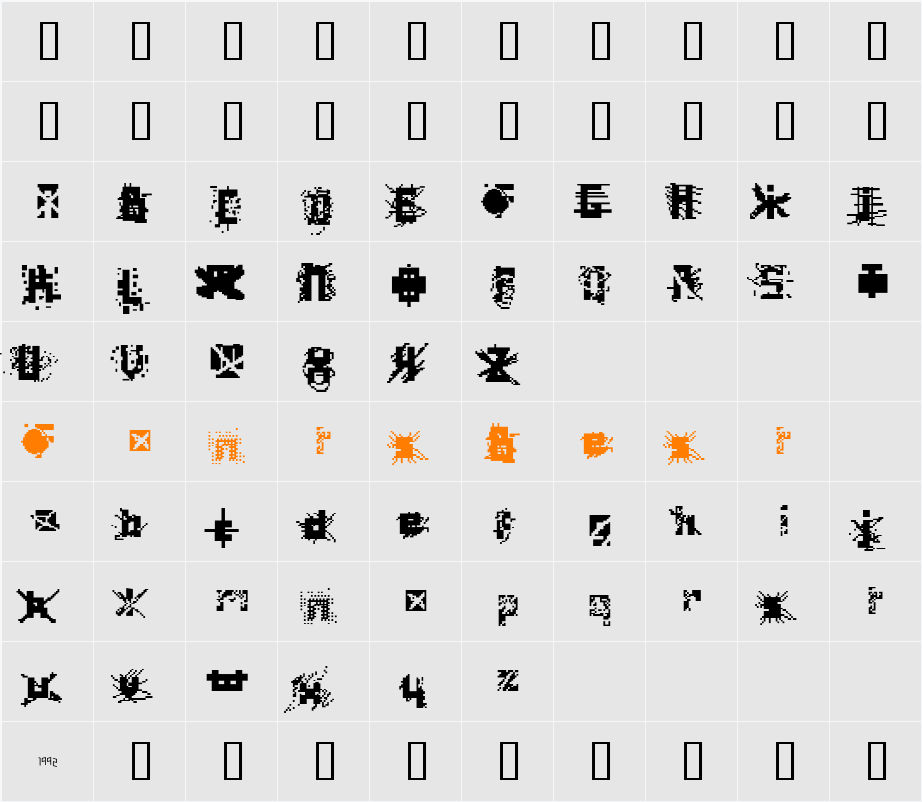 ScratchedOut Character Map