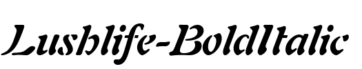 Lushlife-BoldItalic Font Image