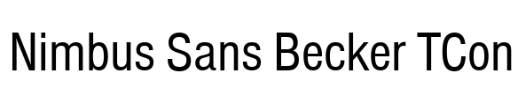 Nimbus Sans Becker TCon Font Image