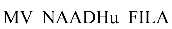 MV NAADHu FILA Font Image