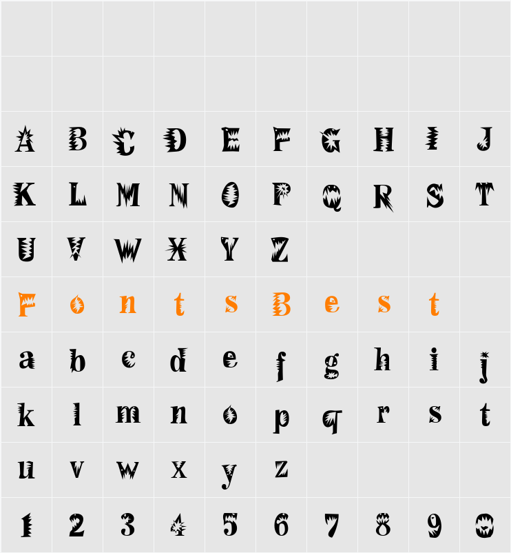 F2FMadZineFear Character Map