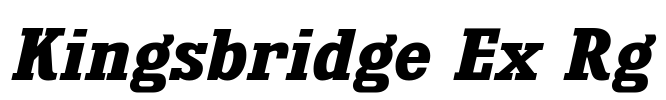 Kingsbridge Ex Rg Font Image