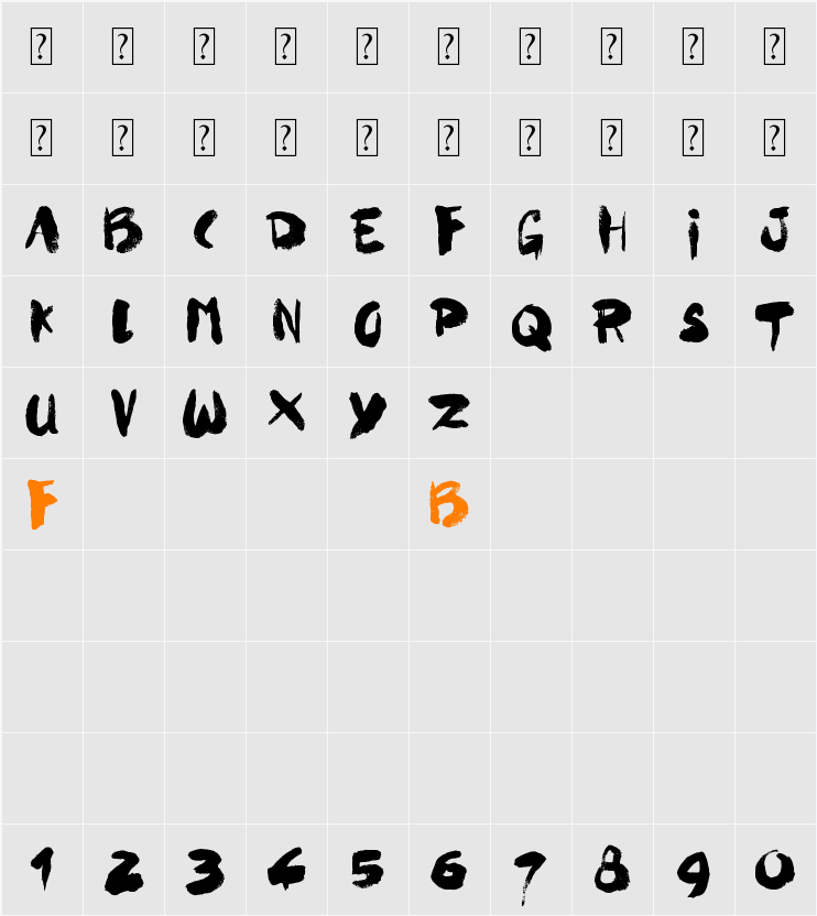 Ghost Crazy Character Map