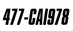 477-CAI978 Font Image