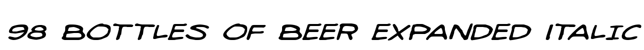 98 Bottles of Beer Expanded Italic