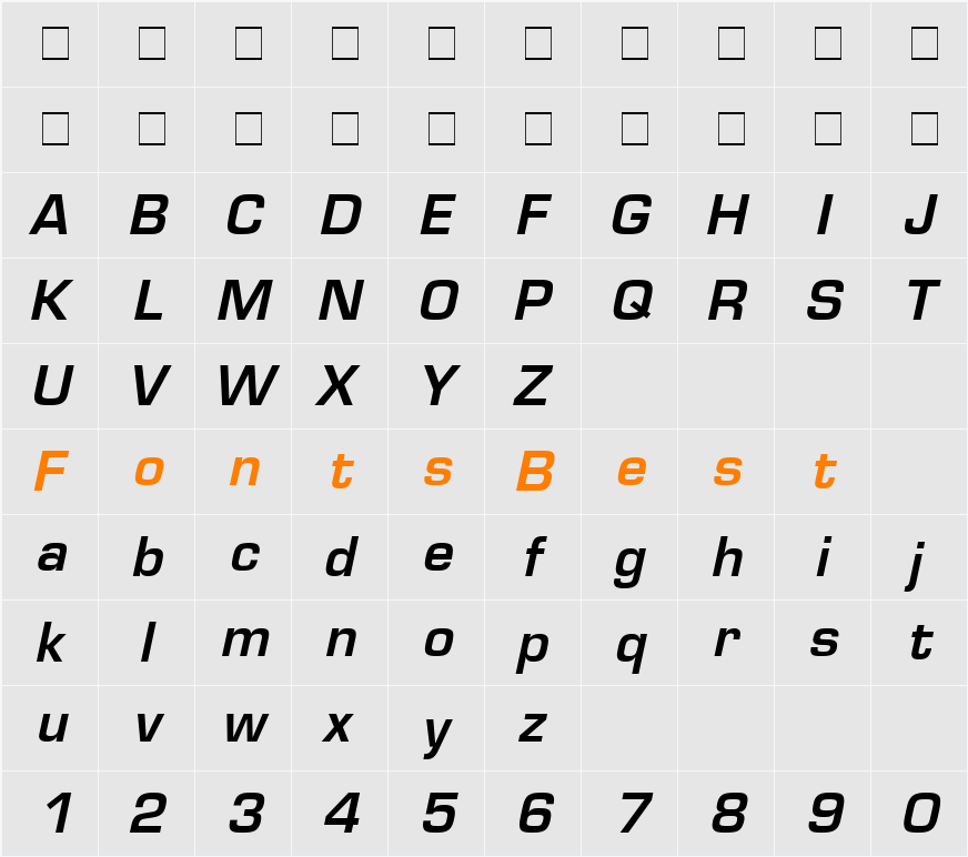 Euromode Character Map