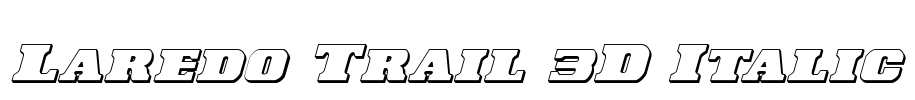 Laredo Trail 3D Italic Font Image