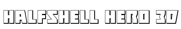 Halfshell Hero 3D Font Image